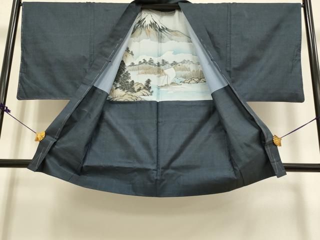 平和屋着物□極上 男性 本場大島紬 アンサンブル 長羽織 100亀甲 総