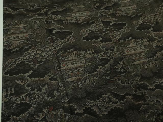  平和屋着物● 上 本場大島紬 9マルキ 名所風景文 ♥ kh 6 紬 着物