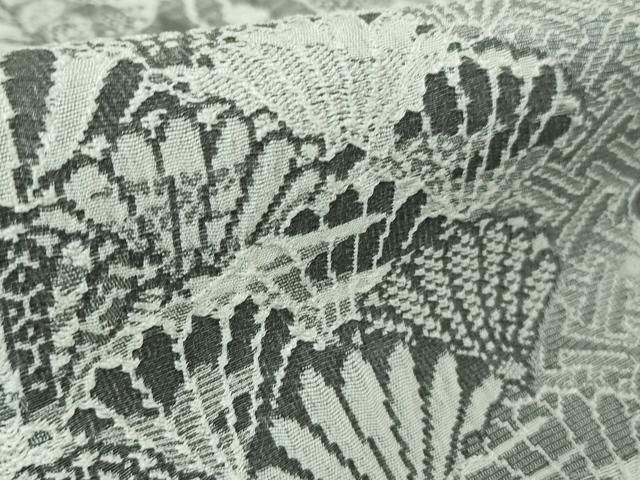 平和屋着物○極上 山岡古都・古都染人 染織美術品 薬墨染 天目織 お召