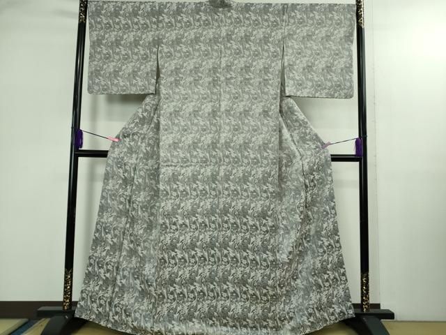 平和屋着物○極上 山岡古都・古都染人 染織美術品 薬墨染 天目織 お召