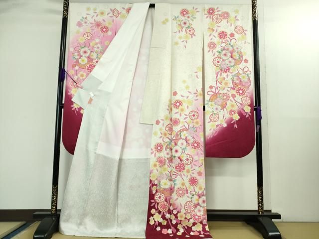 平和屋着物○極上 越後十日町の一流染匠 桐屋・翠山工房 振袖 辻が花