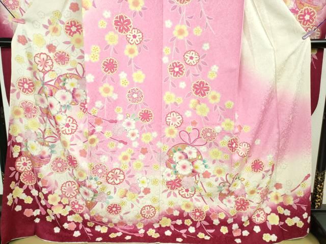 平和屋着物○極上 越後十日町の一流染匠 桐屋・翠山工房 振袖 辻が花