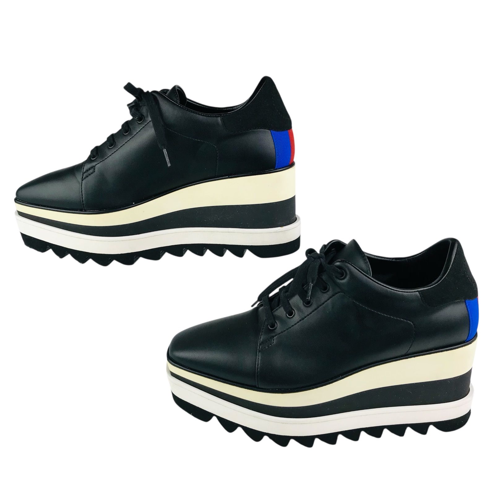 【完売品】ステラマッカートニー　ELYSE スターパンチング　厚底シューズ　黒 Stella McCartney（ステラ・マッカートニー） シューズ ELYSE エリス