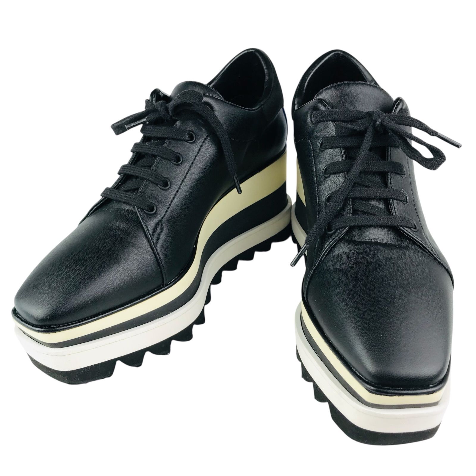 【完売品】ステラマッカートニー　ELYSE スターパンチング　厚底シューズ　黒 Stella McCartney（ステラ・マッカートニー） シューズ ELYSE エリス