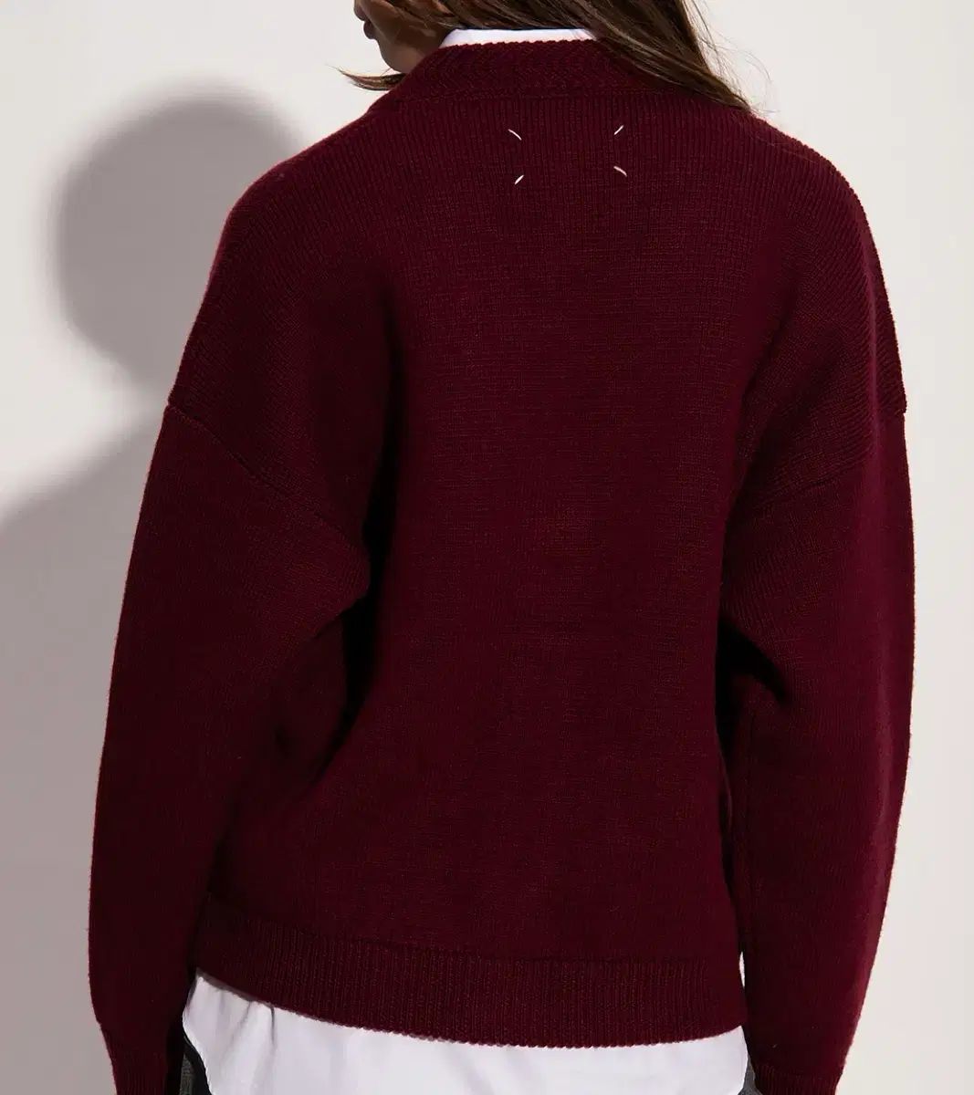 メゾンマルジェラ ディストレスト カーディガン L