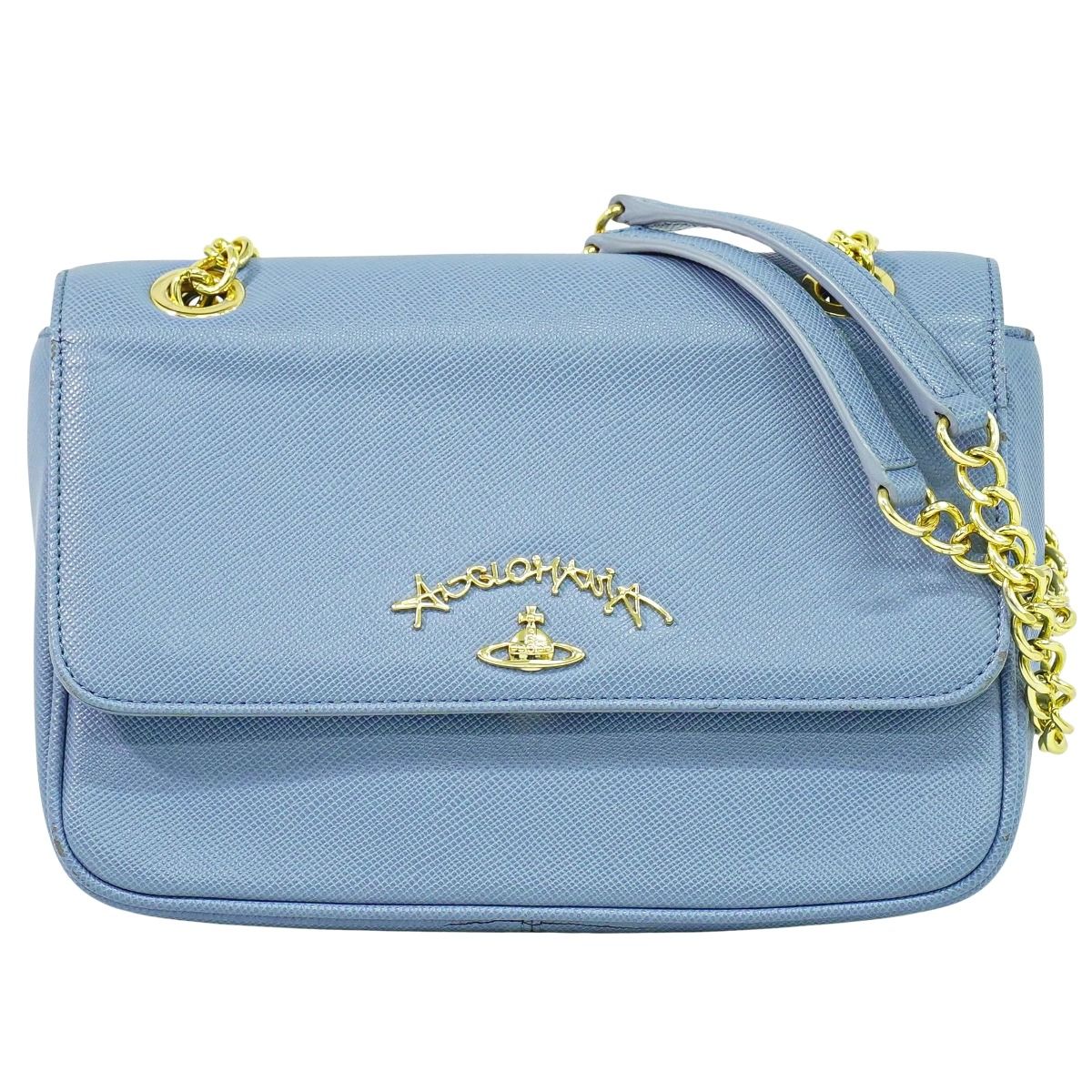 ヴィヴィアン ウエストウッド Vivienne Westwood PVC ショルダーバッグ ブルー バッグ