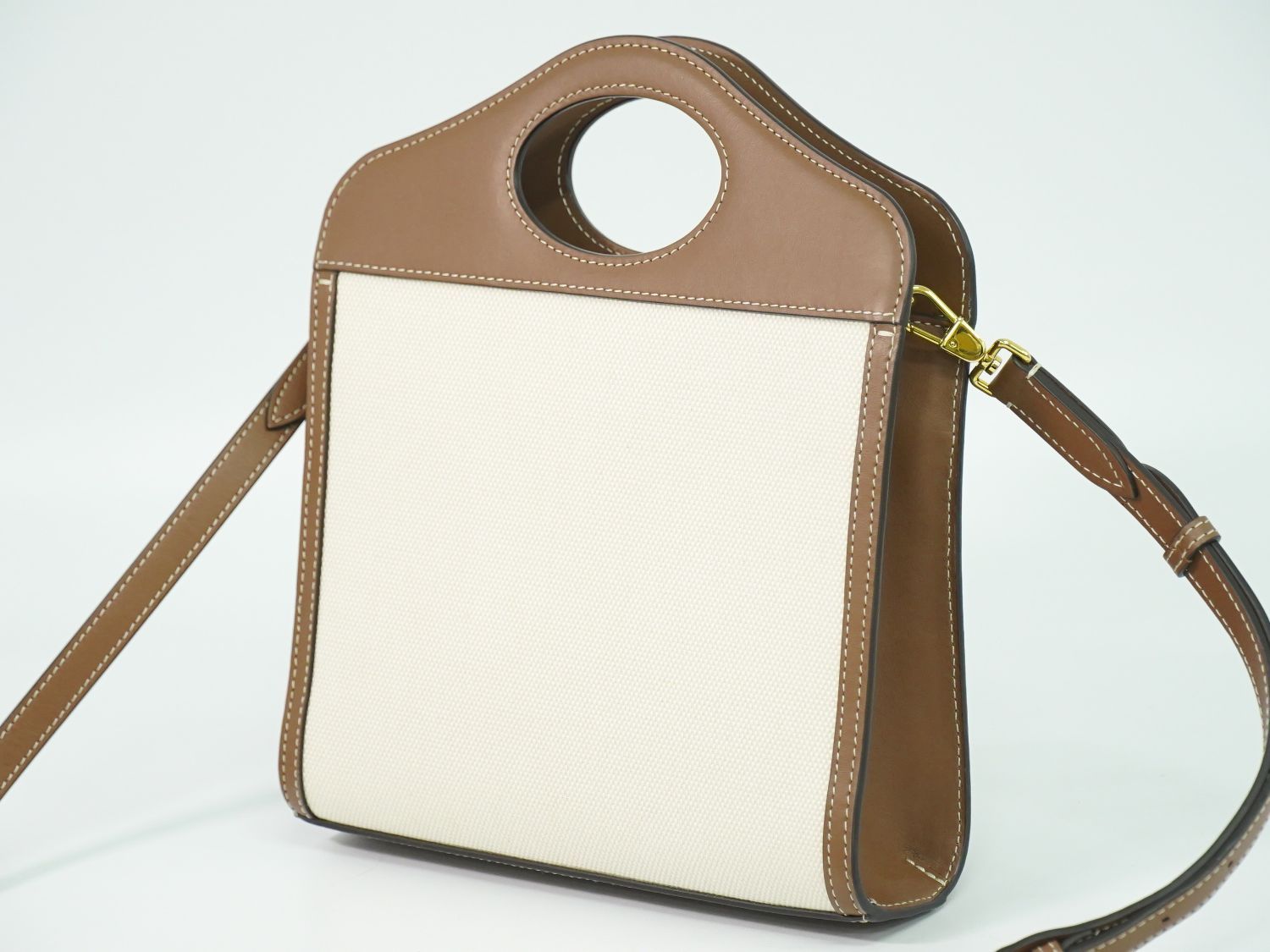 本物 バーバリー BURBERRY ミディアム ツートン 2WAY ショルダーバッグ