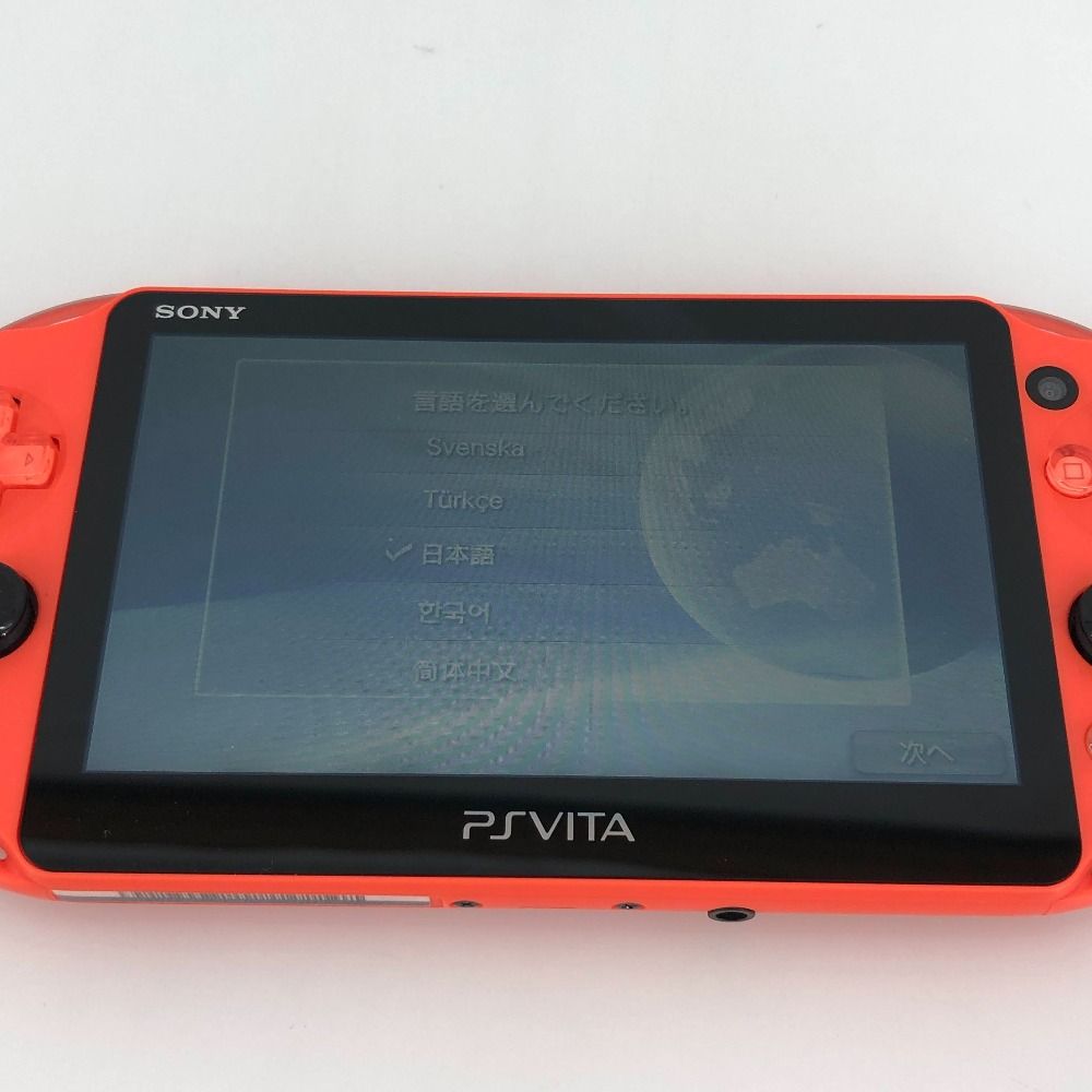  05 w 17942 T PS VITA PlayStation 本体のみ PCH 2000 ネオンオレンジ ＊動作 初期化済み＊ 品 本体 PS Vita(ヴィータ)