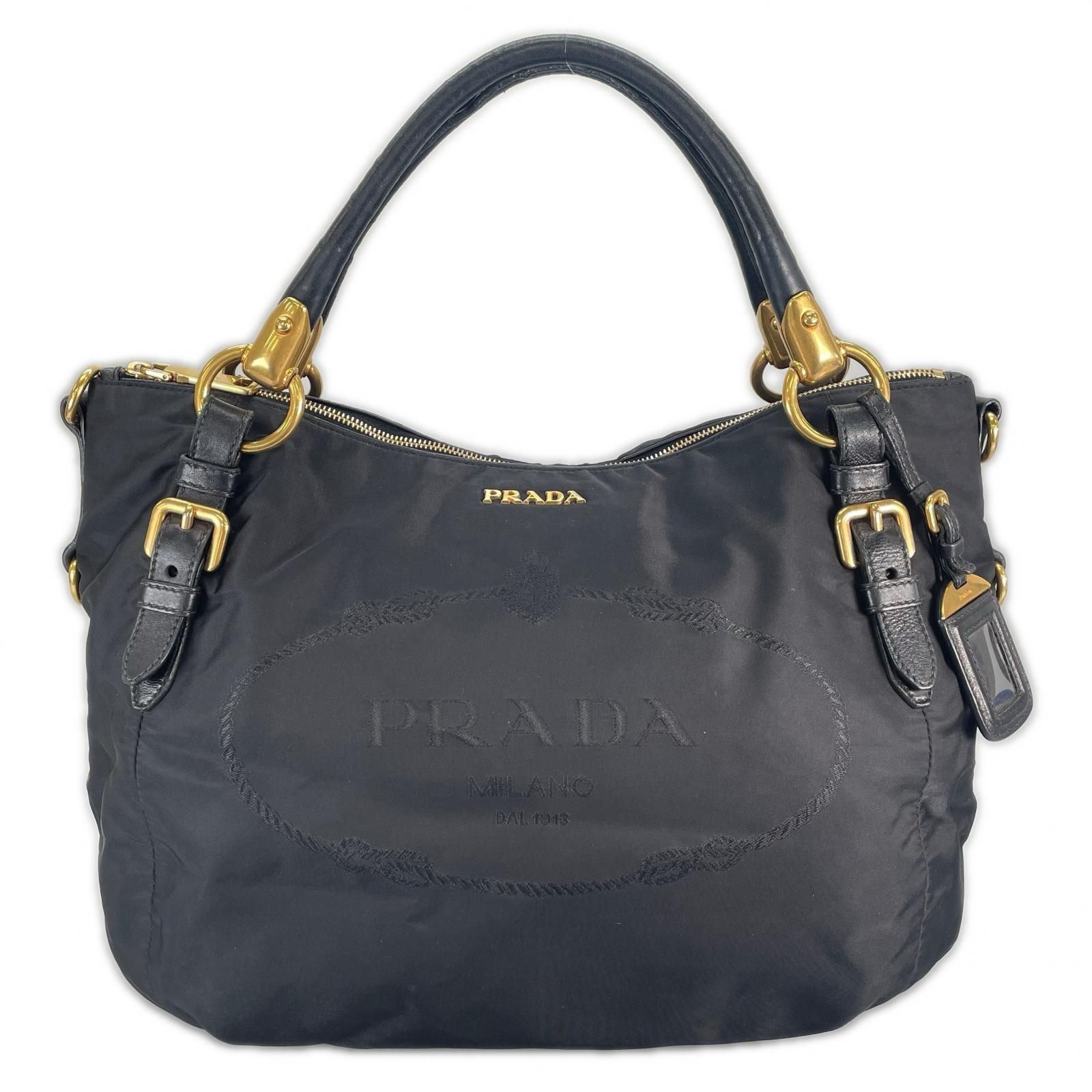 PRADA プラダ ハンドバッグ ナイロン ブラック レディース