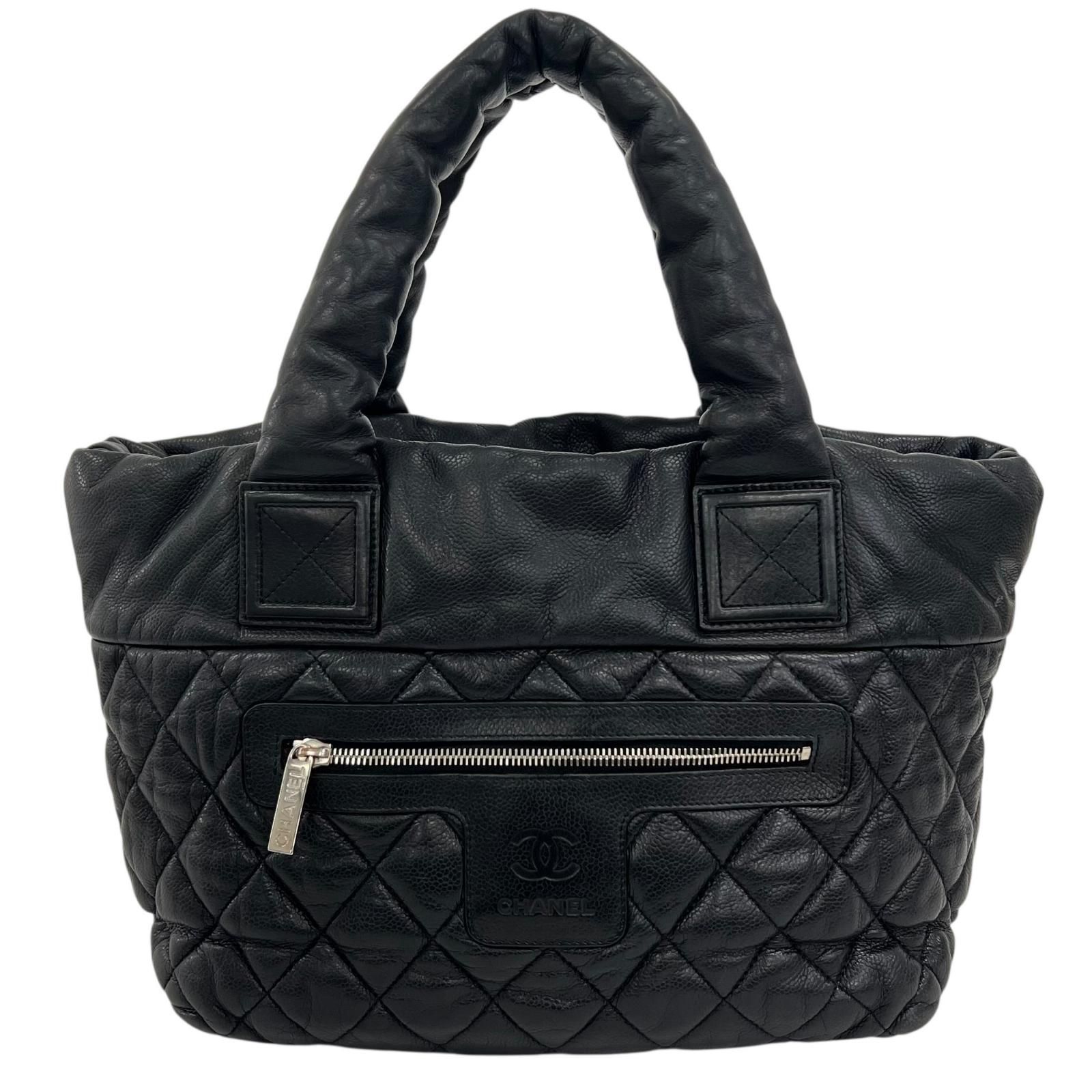 CHANEL シャネル コココクーン 13番台 ハンドバッグ レザー ブラック レディース