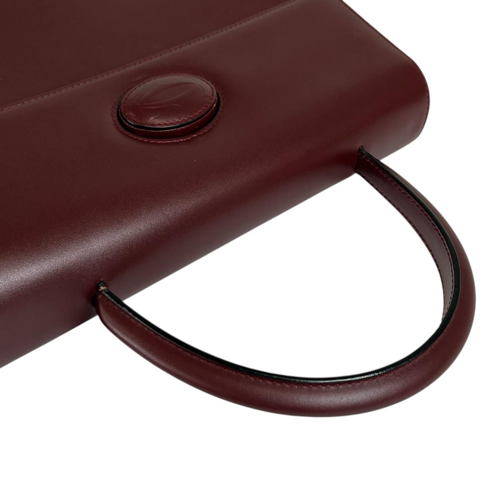 美品 CARTIER カルティエ マスト ドゥ カルティエ ハンドバッグ レザー