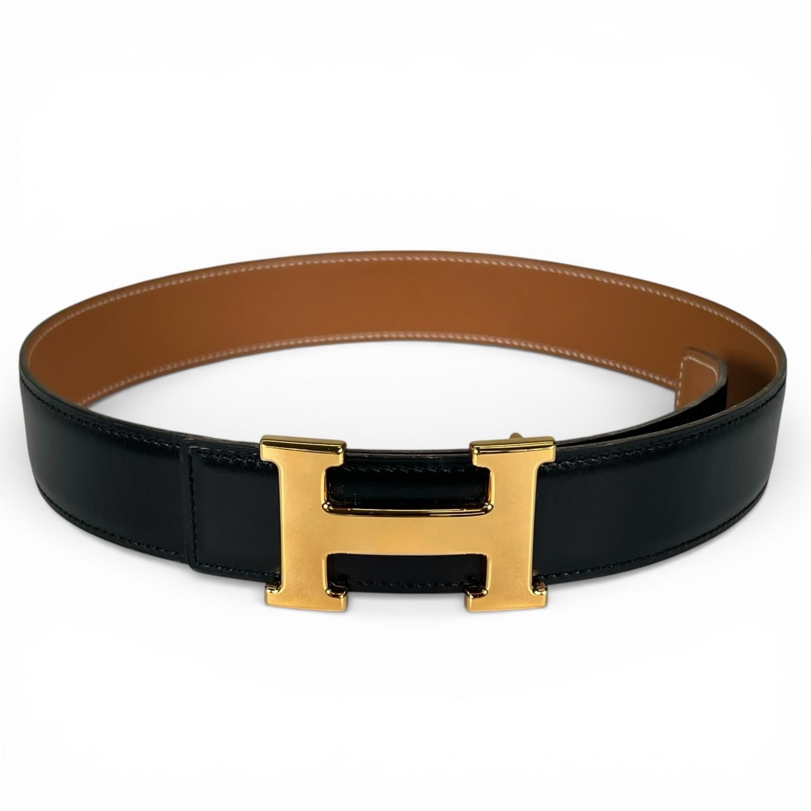 HERMES エルメス コンスタンス ベルト レザー ブラック レディース ◯X刻印