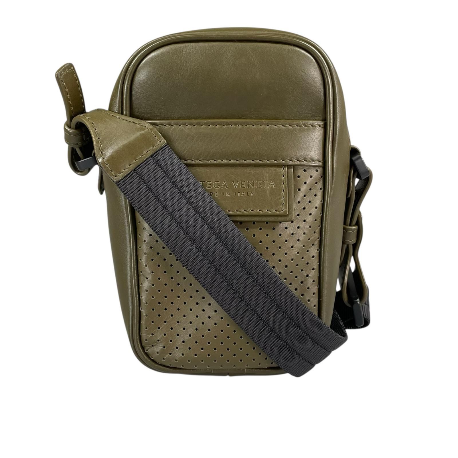 BOTTEGAVENETA ボッテガヴェネタ レッジェーロ ショルダーバッグ スムースレザー カーキ ユニセックス