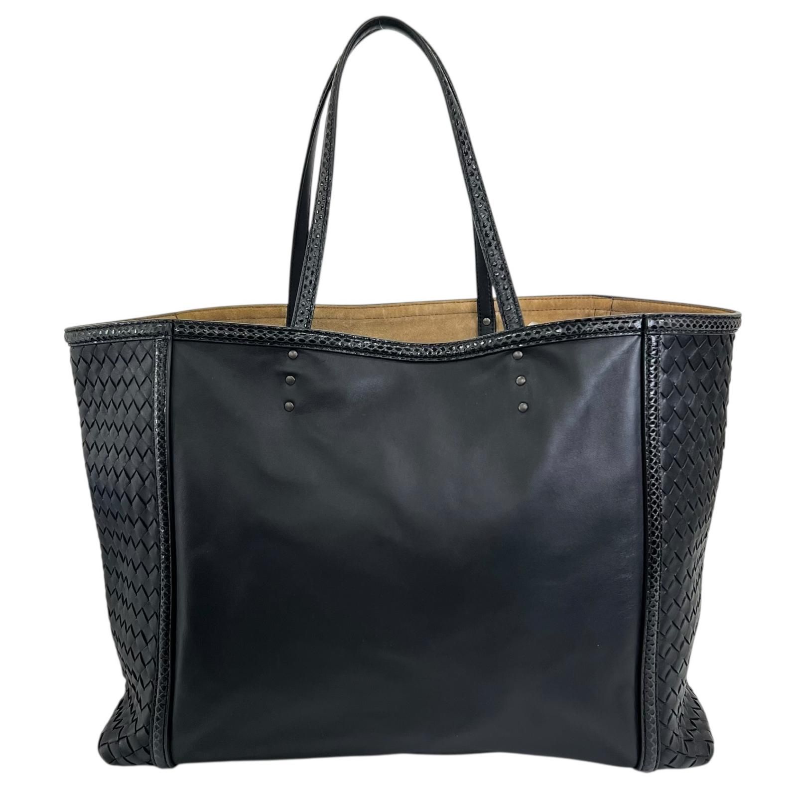 美品 BOTTEGAVENETA ボッテガヴェネタ トートバッグ レザー ブラック