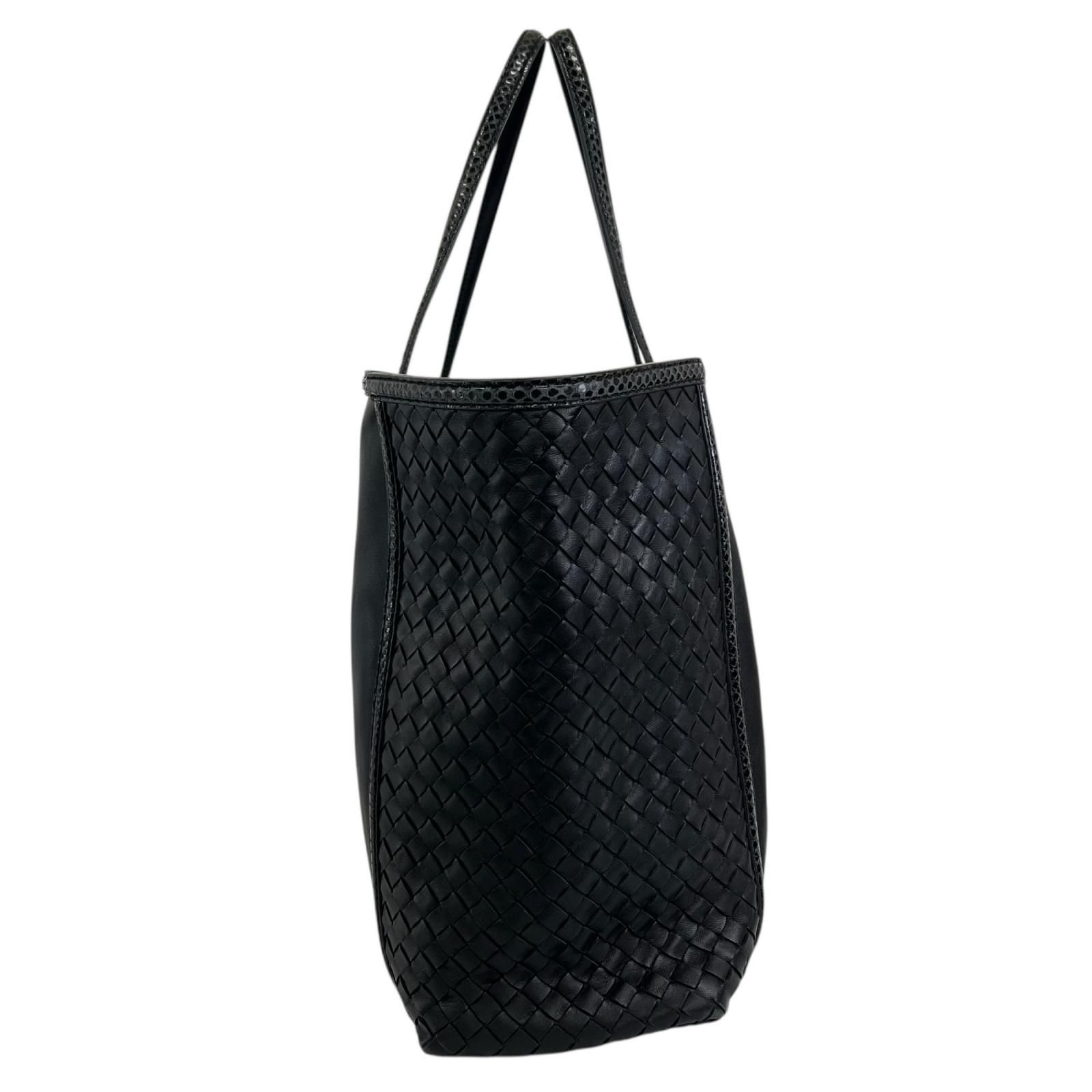 美品 BOTTEGAVENETA ボッテガヴェネタ トートバッグ レザー ブラック