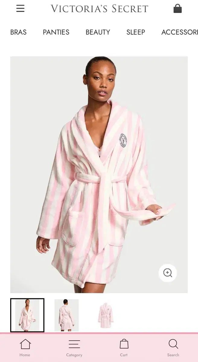 Victoria s Secret ストライプ ローブ-スリッパ セット