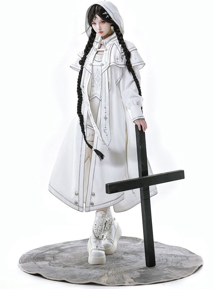 ゴシック風ロリータ コスプレ衣装 ゴスロリ lolita3点セット（ロング