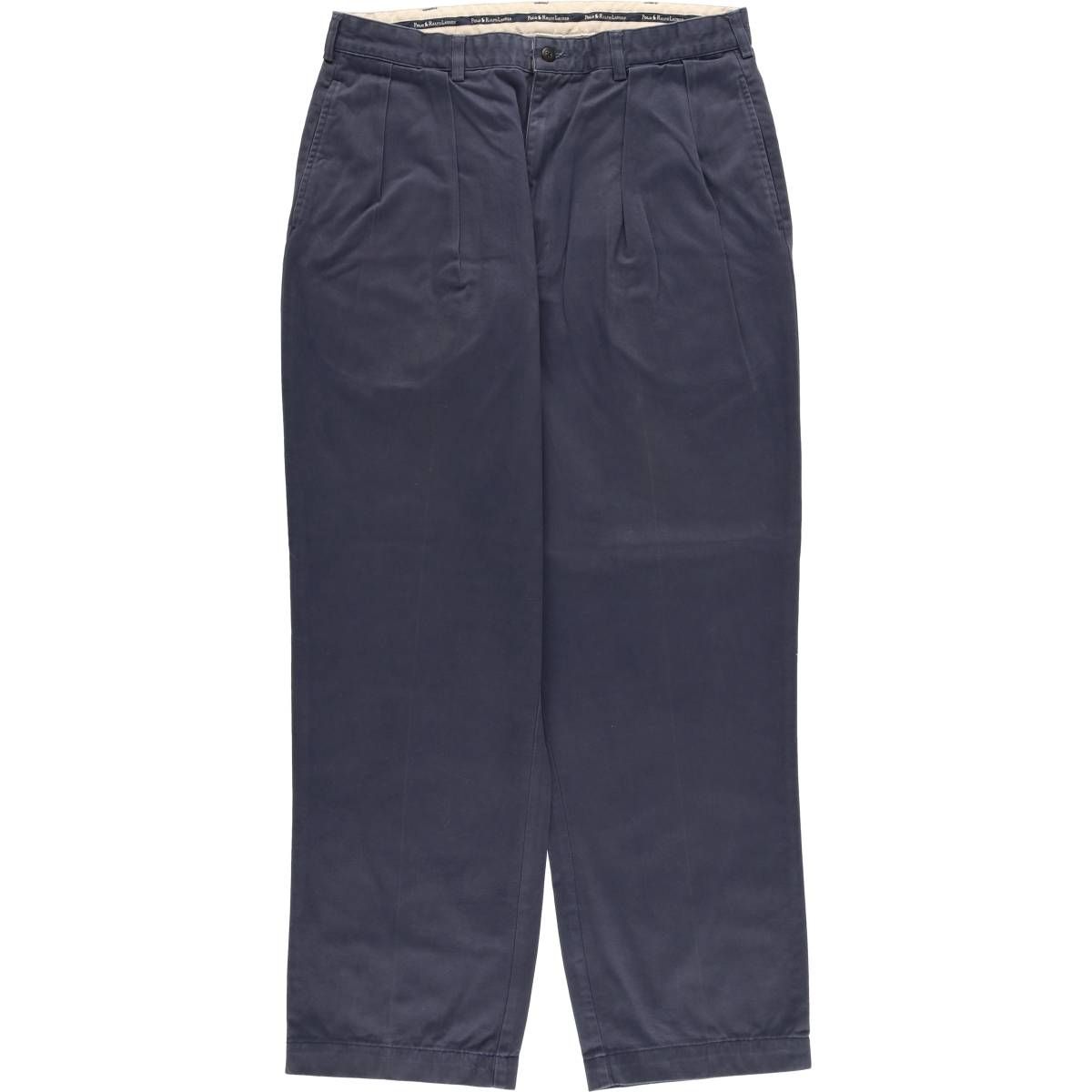 古着 ラルフローレン Ralph Lauren Polo ANDREW PANT ツータック チノパンツ メンズw 34相当|eaa 606362