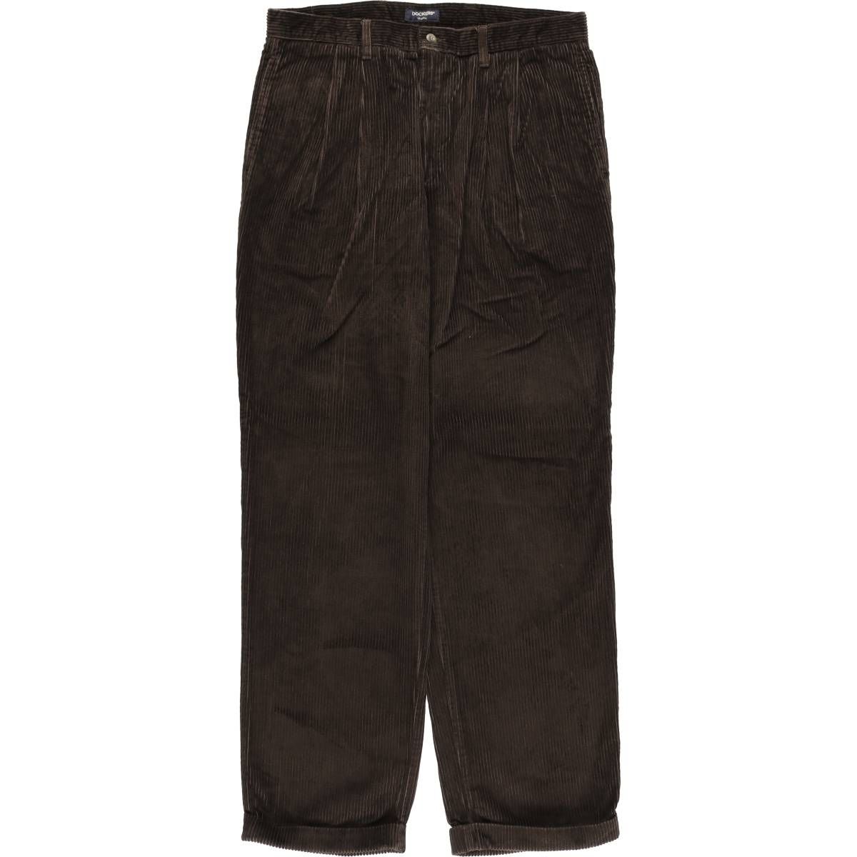 古着 90年代 ドッカーズ DOCKERS KHAKIS ツータック 太畝 コーデュロイ