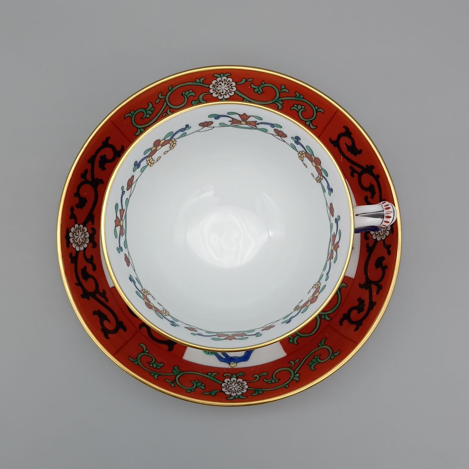 ヘレンド シノワズリ 西安の赤 ゲデレ マンダリン デミタス カップ