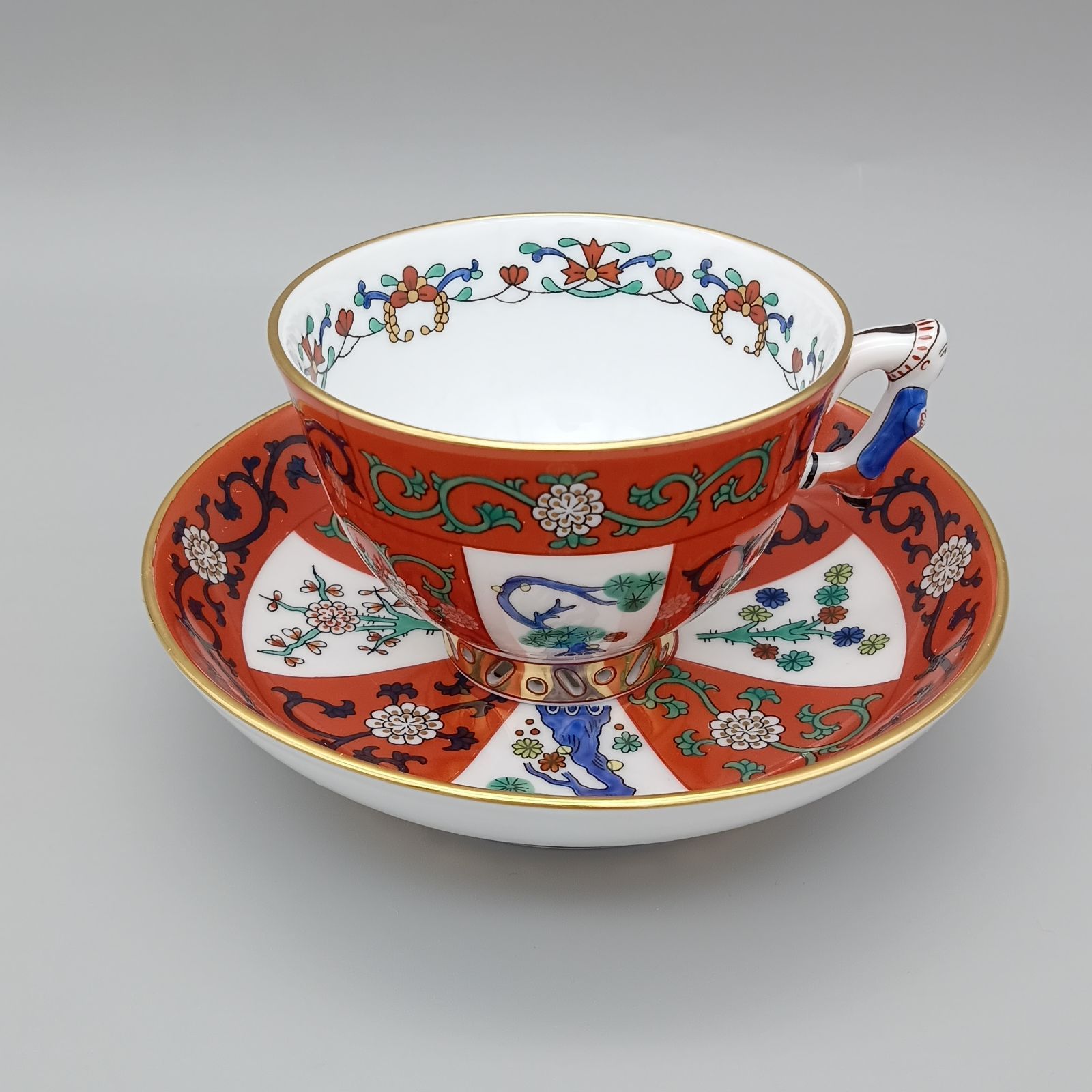 ヘレンド シノワズリ 西安の赤 ゲデレ マンダリン デミタス カップ