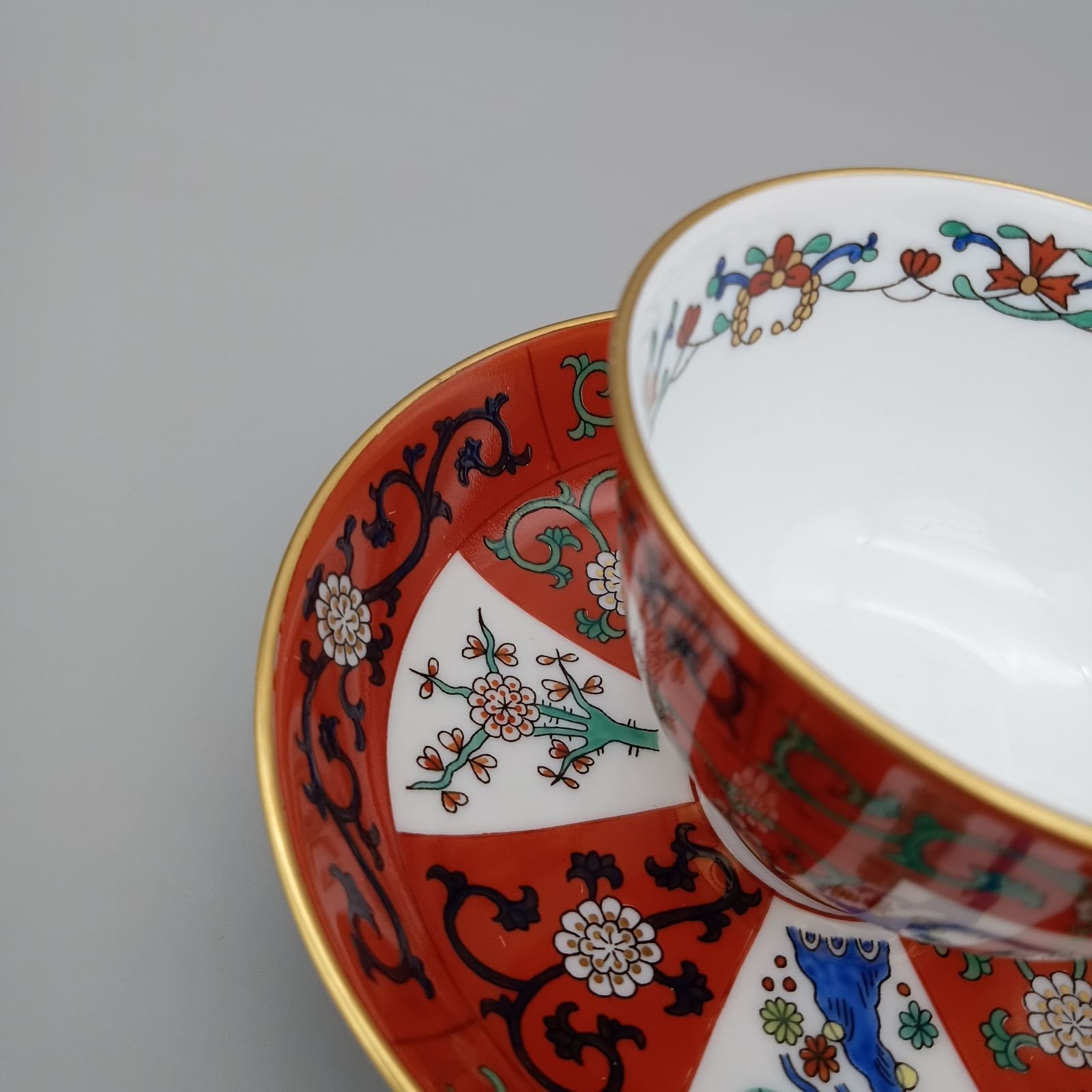 ヘレンド シノワズリ 西安の赤 ゲデレ マンダリン デミタス カップ
