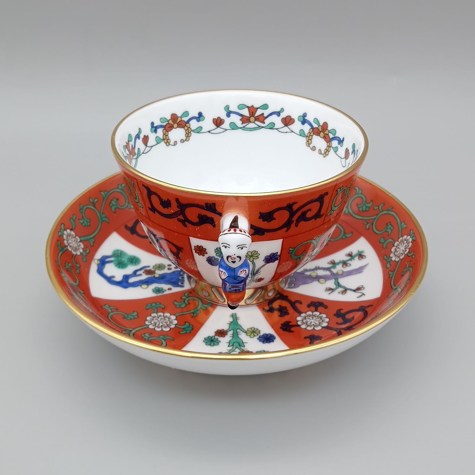 ヘレンド シノワズリ 西安の赤 ゲデレ マンダリン デミタス カップ