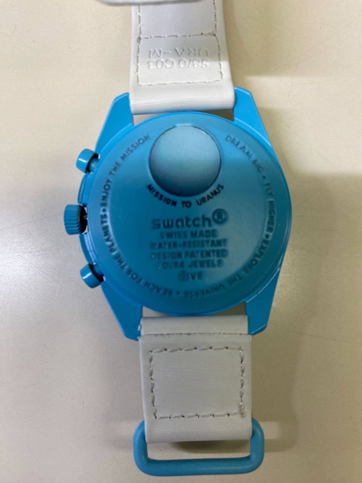 OMEGA オメガ ×SWATCH MISSION TO URANUS ウラヌス アナログ ムーンウォッチ 腕時計 ホワイト|ライトブルー