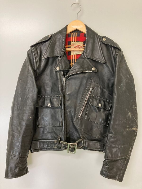 現状渡し品 WIND CHEATER ウィンドチーター 70年代 ダブル ライダースジャケット トップス 146-260108-jt-39-min