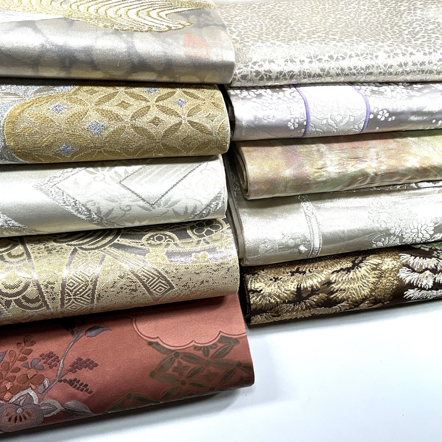 袋帯 10本 正絹 帯まとめ売り 同梱購入歓迎 リメイク用 着付け練習用