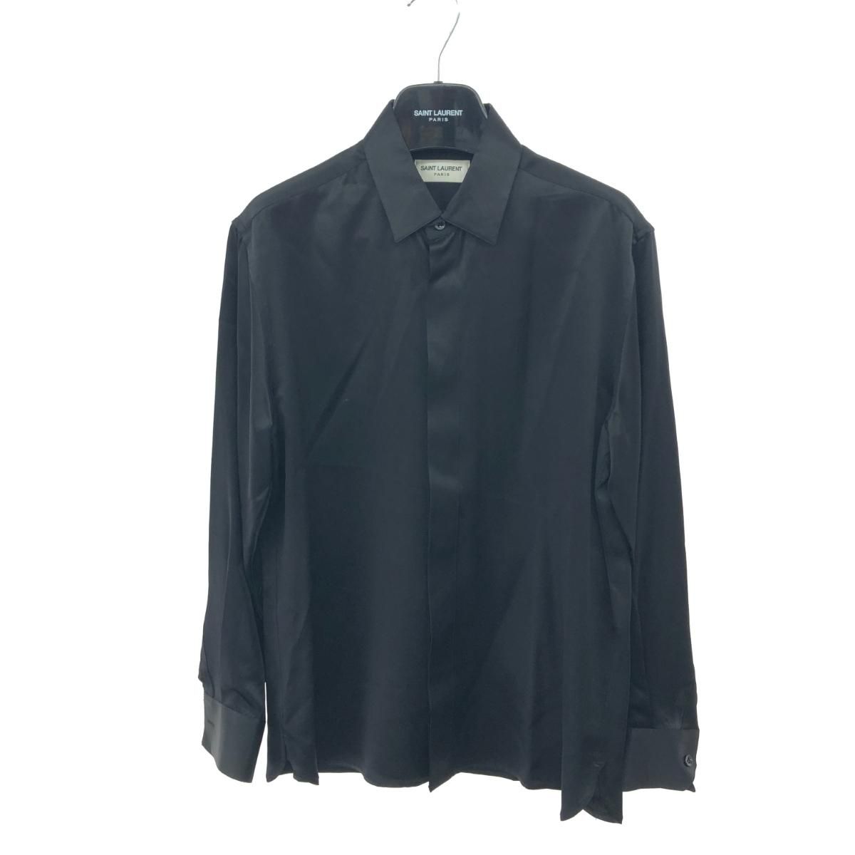 SAINT LAURENT PARIS サンローランパリ サテンシャツ サイズ:38/15 絹