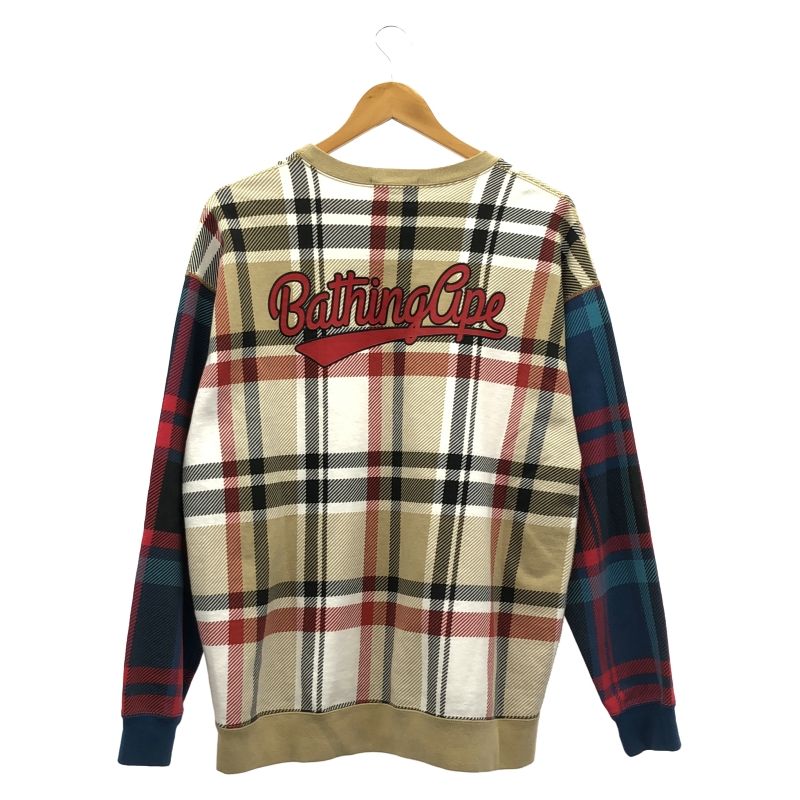 A BATHING APE 切り替え スウェット F ベージュ アベイシングエイプ 10