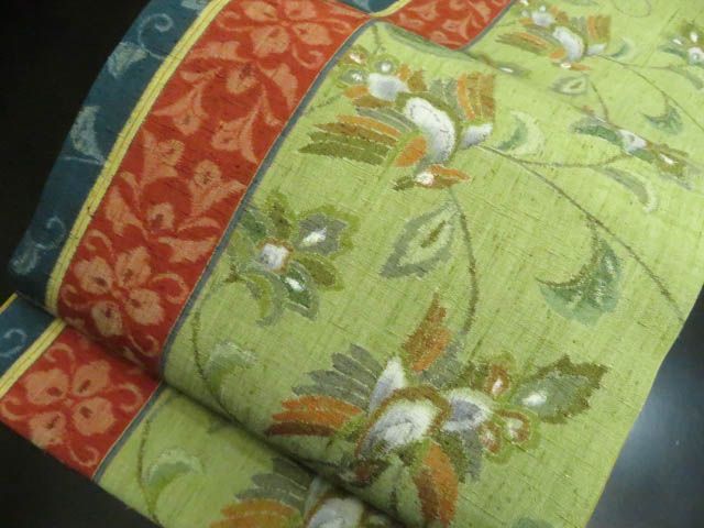 a 2511-16 袋帯 正絹 着物 紬