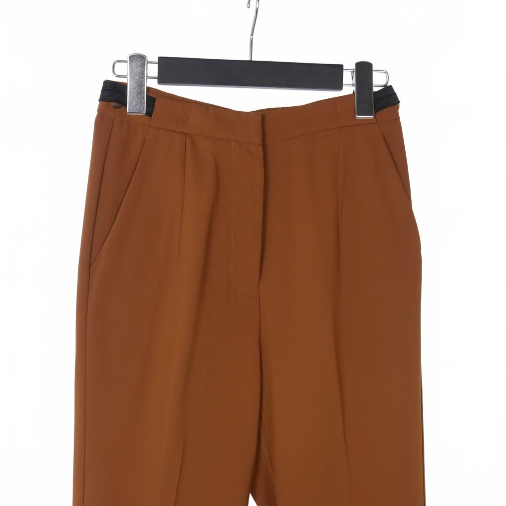 エムエムシックス メゾンマルジェラ MM 6 Maison Margiela テーパードパンツ センタープレス スラックス 36 茶 ブラウン