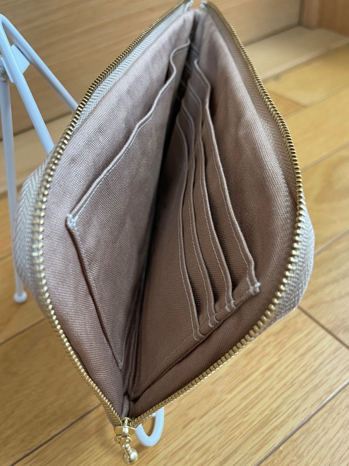 1867.ハンドメイド ファスナーバッグ ジョリーフルール コラージュ柄