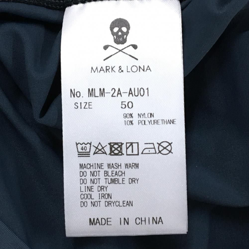 超美品】マークアンドロナ 長袖ハイネックシャツ グレー×オレンジ