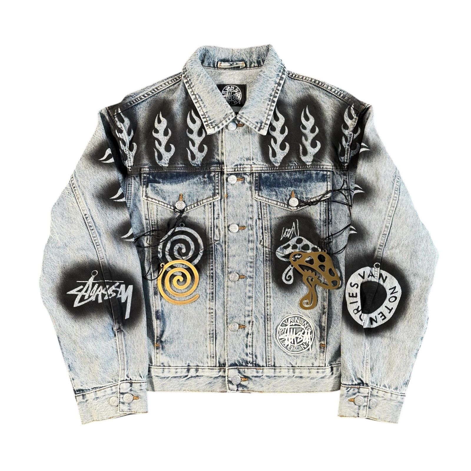 Dries van noten stussy denim jacket indigo S - メルカリ