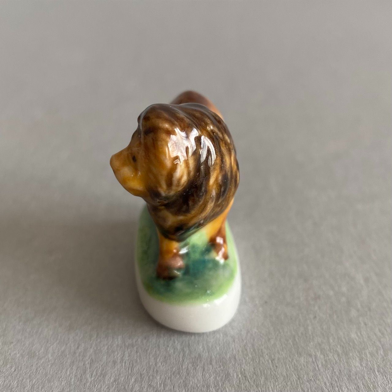 アトラスライオンのフェーブ／動物／フランス雑貨／陶器ミニチュア