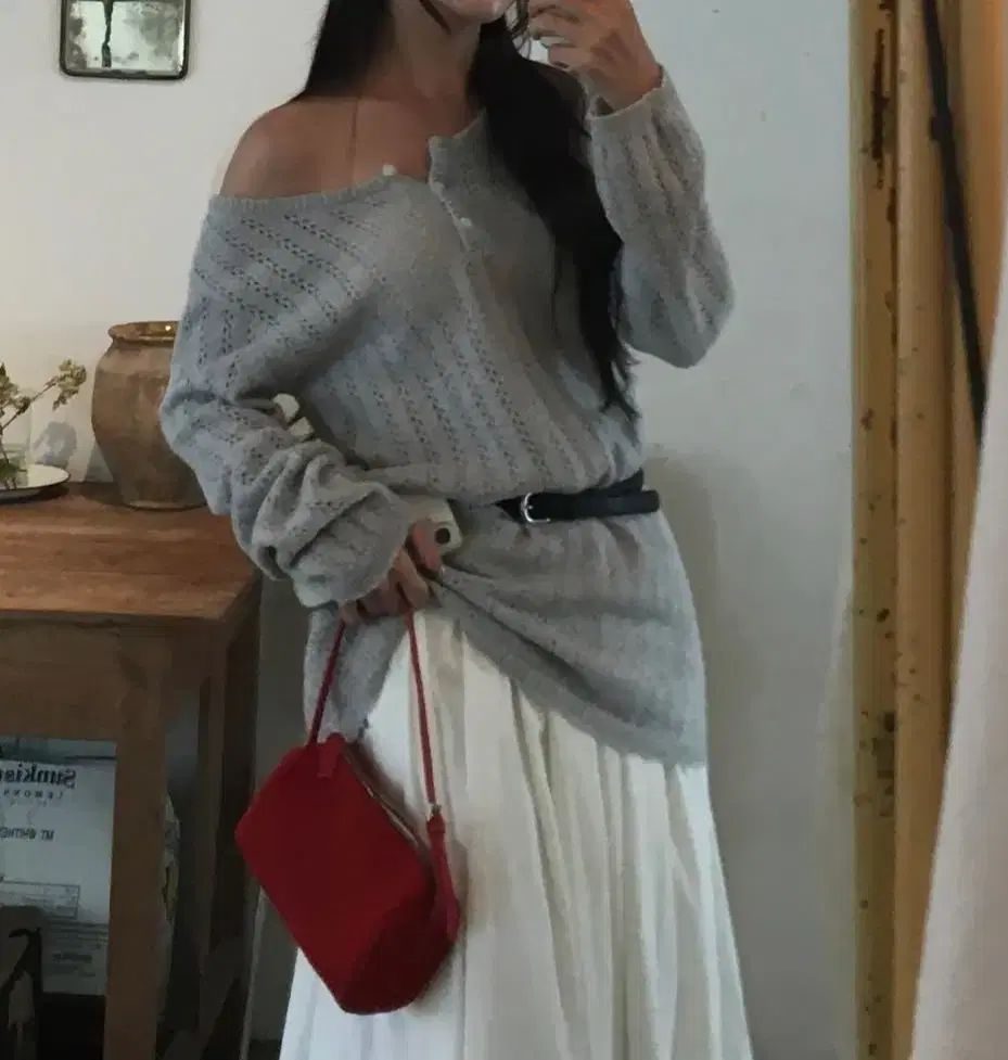 ブレイク ウール ニット ONE PIECE グレー