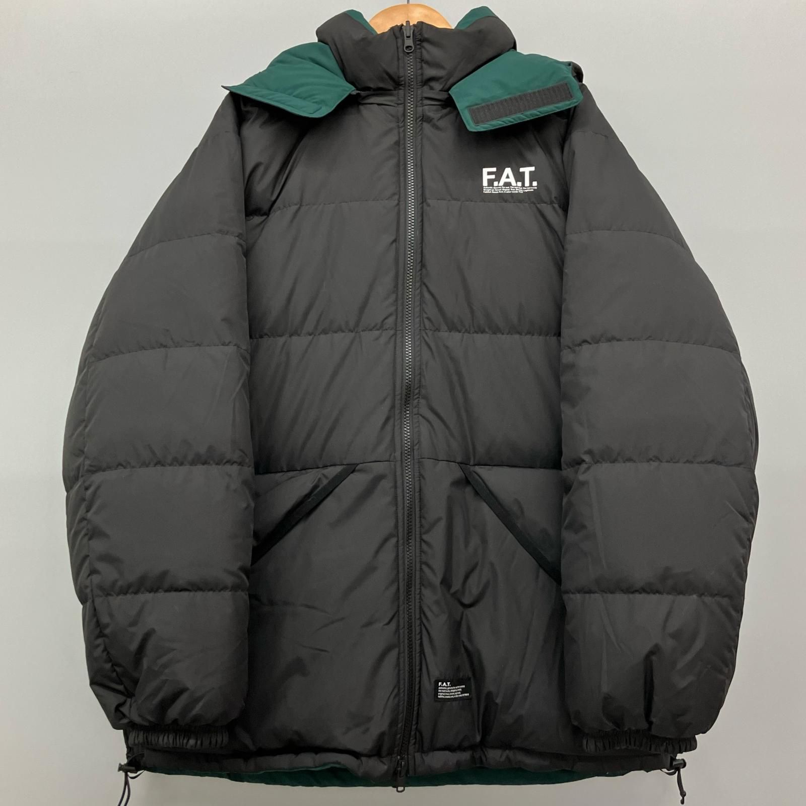 FAT レザーダウンジャケット　グリーン SKINNY △△FAT エフエーティ SIERRADUBリバーシブルダウンジャケット SKINNY