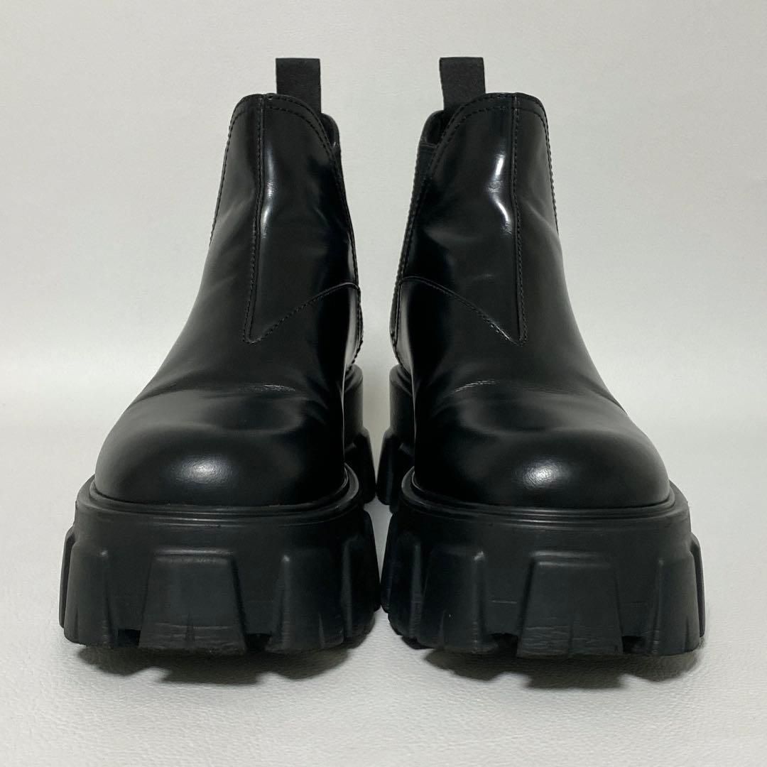 PRADA / モノリス サイドゴアブーツ 35.5 ブラック ショートブーツ