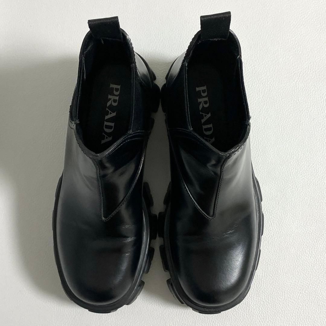 PRADA / モノリス サイドゴアブーツ 35.5 ブラック ショートブーツ 