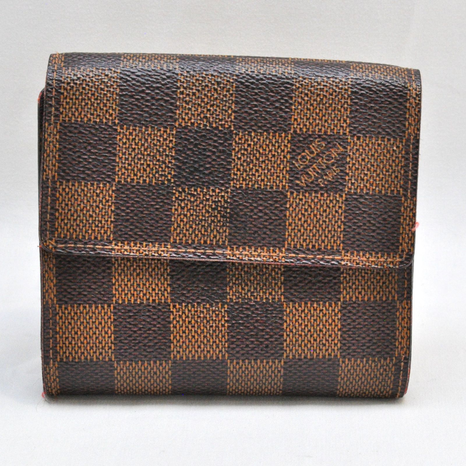 LOUIS VUITTON】（ルイヴィトン） 三つ折り財布／ダミエ柄／ブラウン