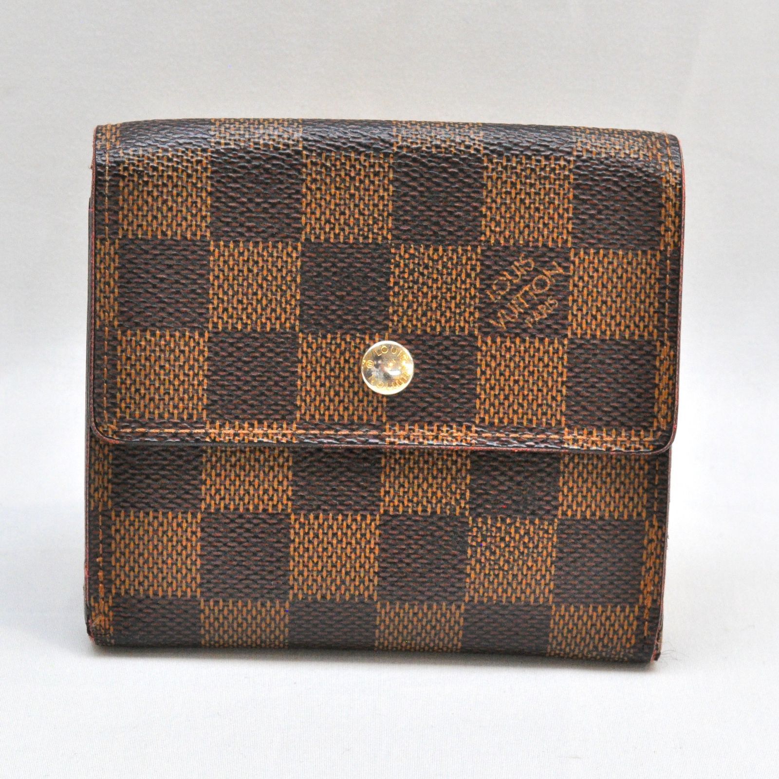 ダミエパターン ブラウンレザー三つ折り財布 ダミエパターン ブラウンレザー三つ折り財布 ダミエパターン ブラウン