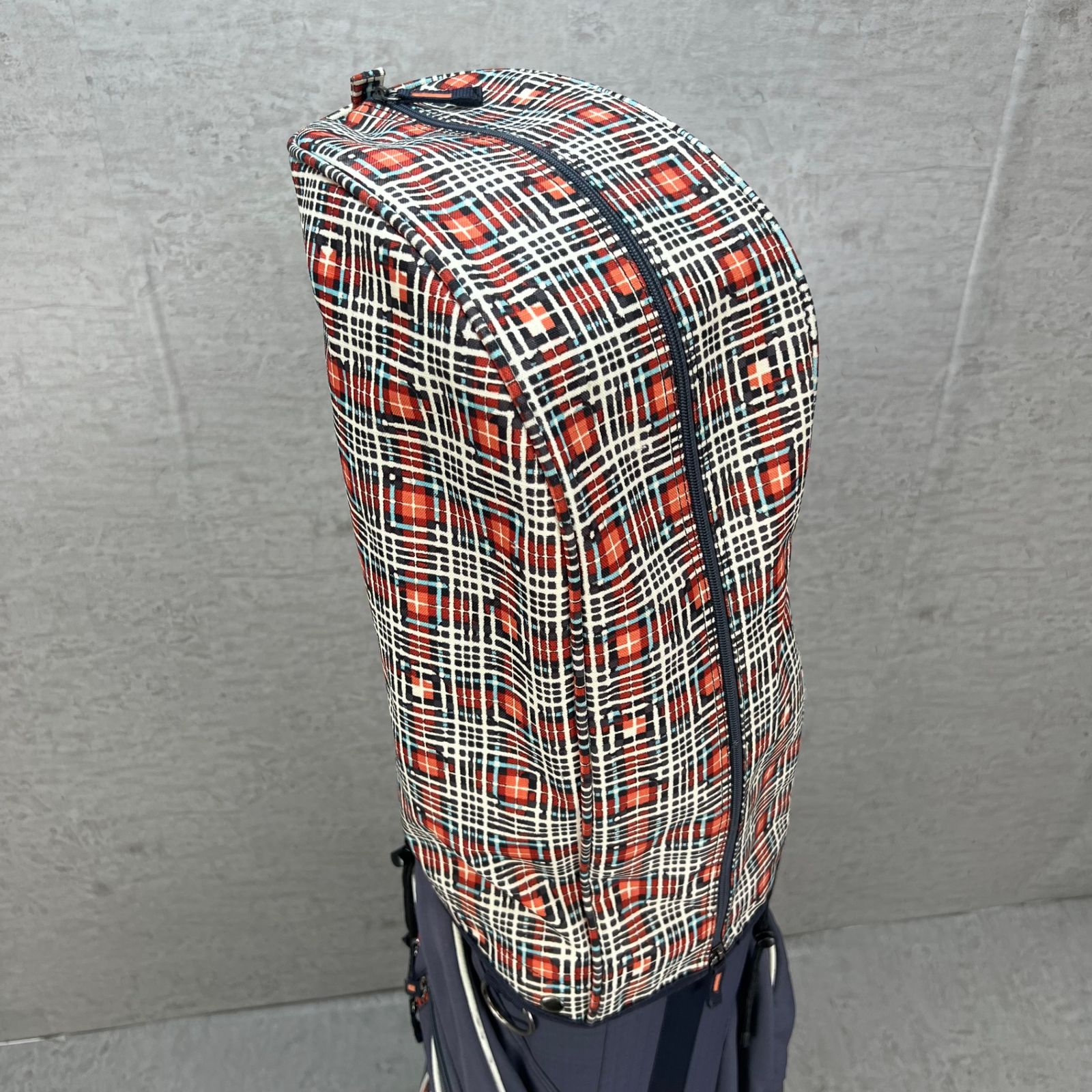 バートン ゴルフ カート式キャディバッグ 約9.5型 チェック柄 ナイロン