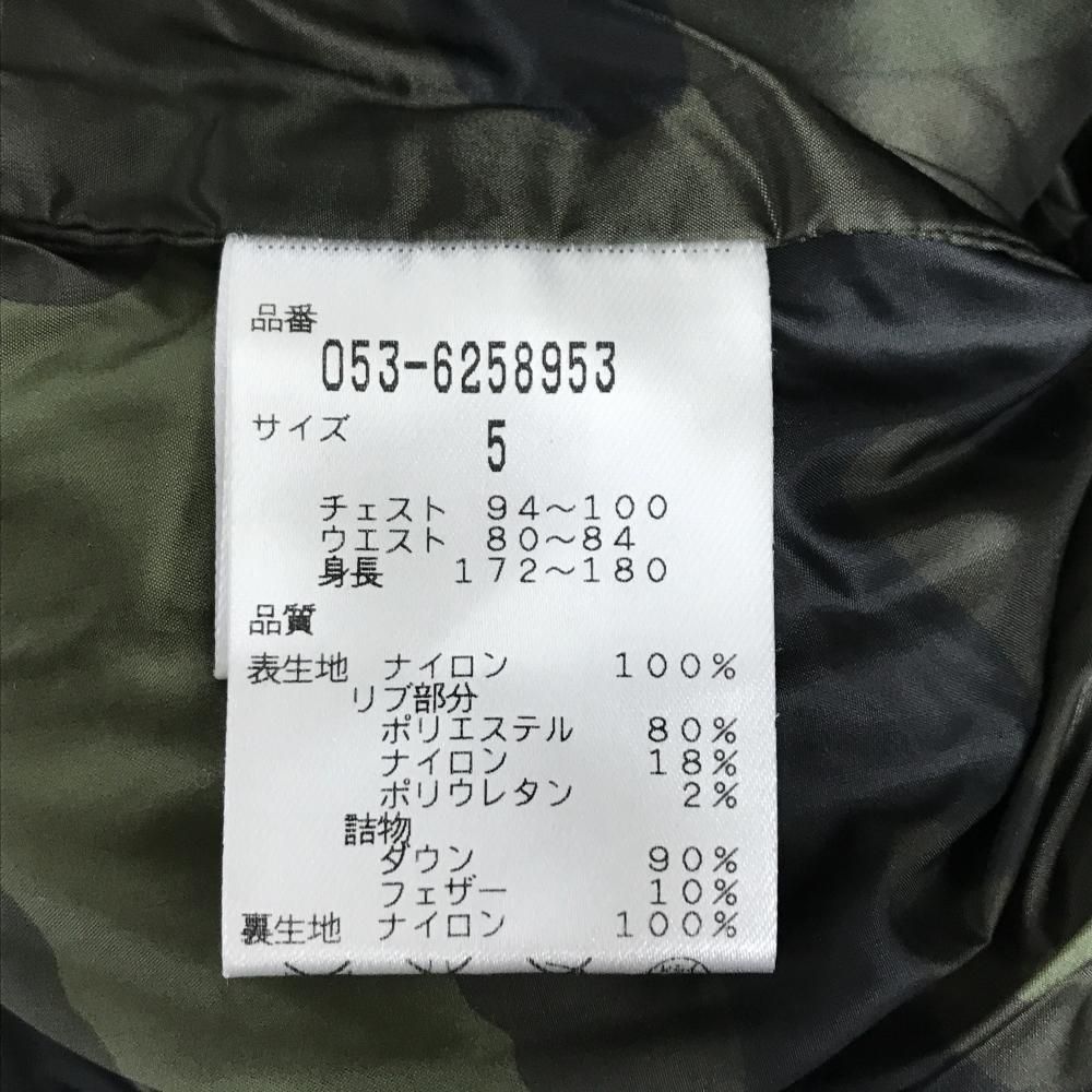 超美品】パーリーゲイツ ダウンベスト カーキ×黒 迷彩 カモフラ 軽量