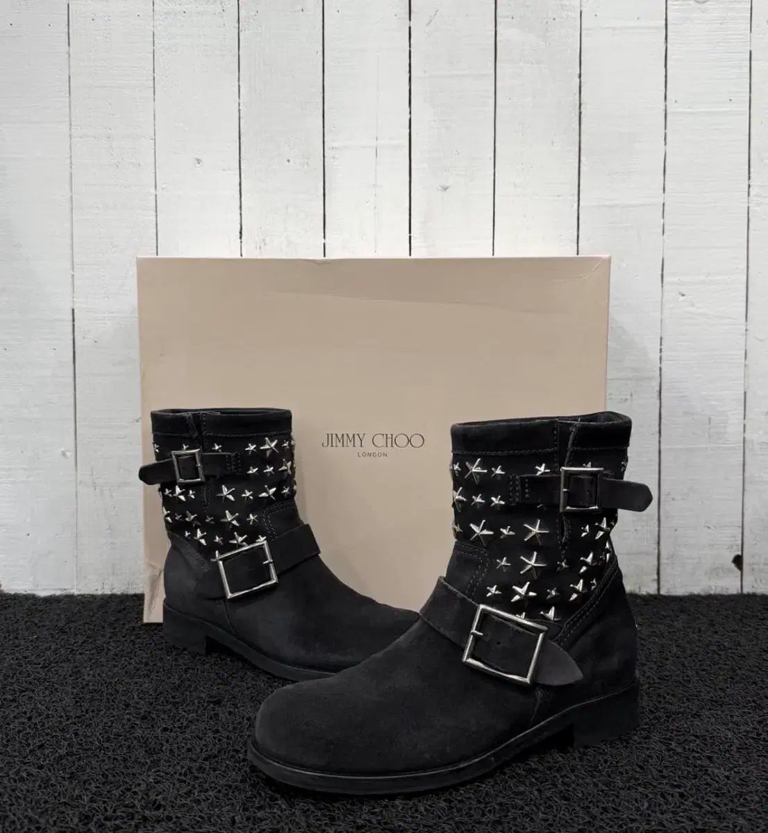 ジミーチュウ スタッズ ブーツ jimmychoo ステンカラー その他 