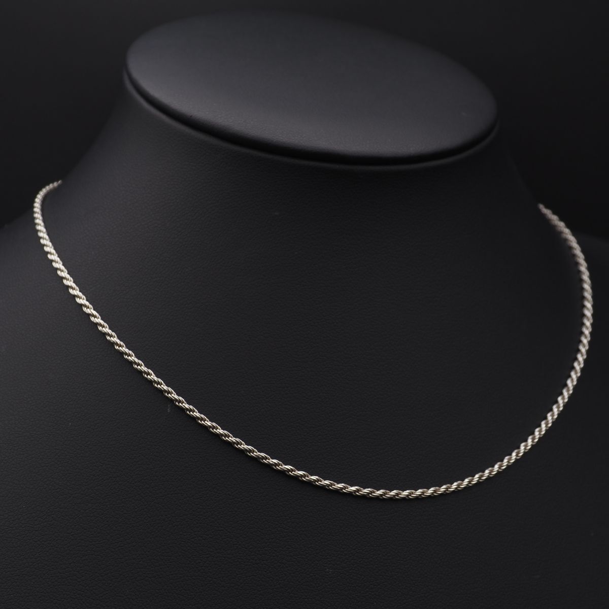 J774 ヴィンテージ ITALY AG 925刻印 ネックレス スクリュー ロープ