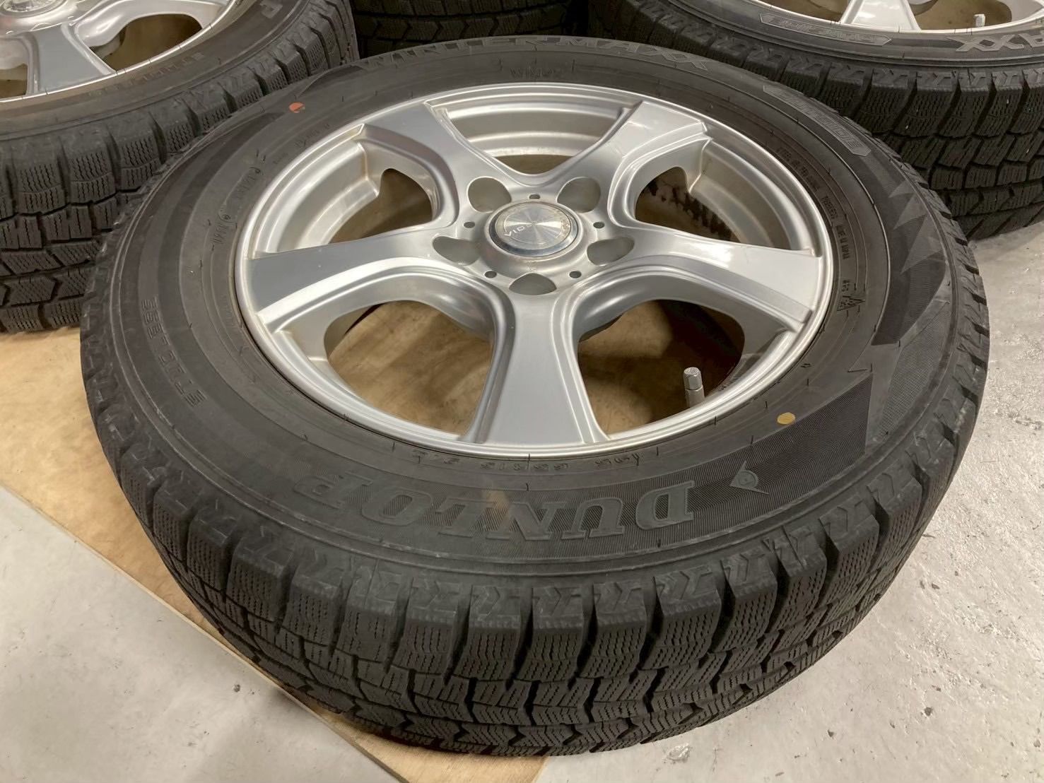 冬タイヤホイールセット DUNLOP 5穴 195|65 R 15 pcd 114.3