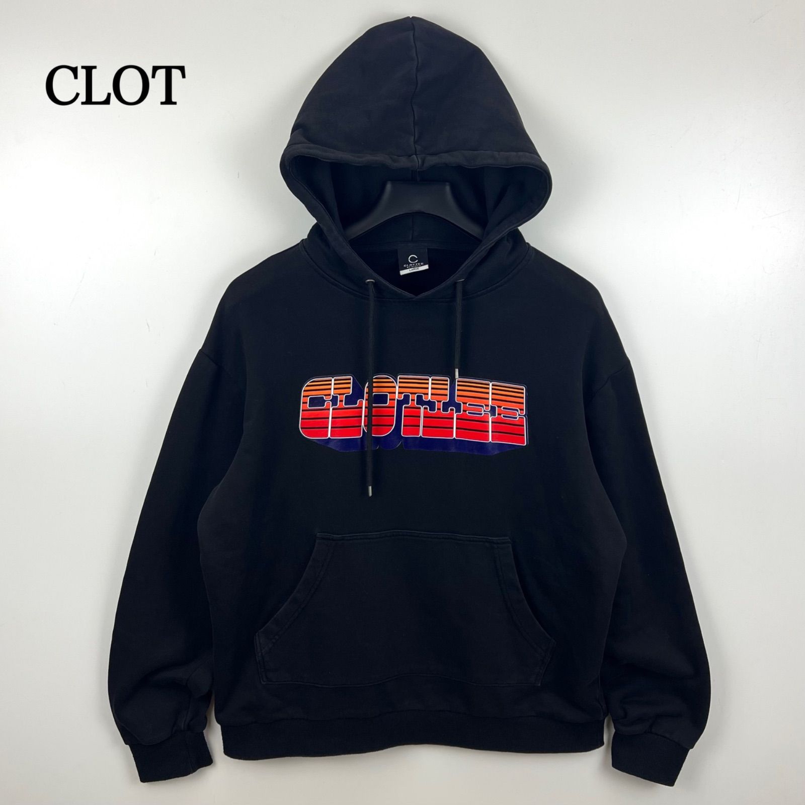 CLOT CLOTTEE LOGO sweat hoodie L クロット クロッティー ロゴ 